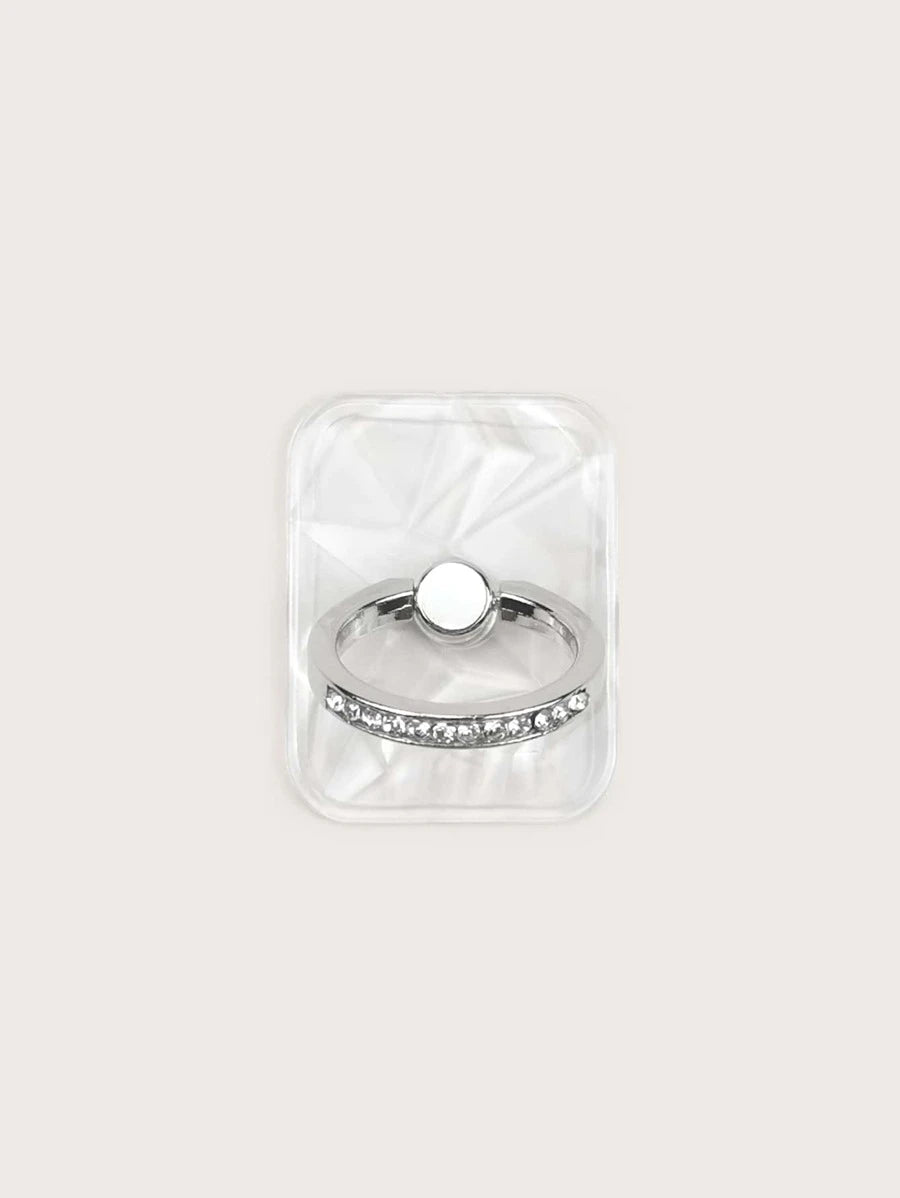 Clear Diamanté Pop Out Phone Ring