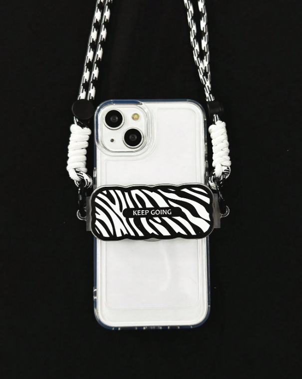 Zebra Cross Body Phone Holder