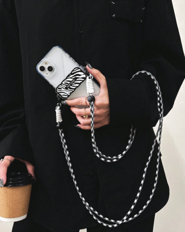 Zebra Cross Body Phone Holder